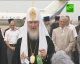 Встреча Святейшего Патриарха с представителями СМИ по прибытию в Саров