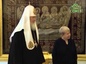 Святейший Патриарх Кирилл наградил А.Н. Пахмутову орденом святой равноапостольной княгини Ольги I степени