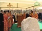 Святейший Патриарх Кирилл совершил чин освящения закладного камня в основание храма святого Феодора Ушакова в московском районе Южное Бутовo